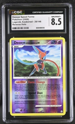CGC 8.5 Deoxys Speed Forme 26/146 Reverse Holo Legends Awakened Pokémon Card