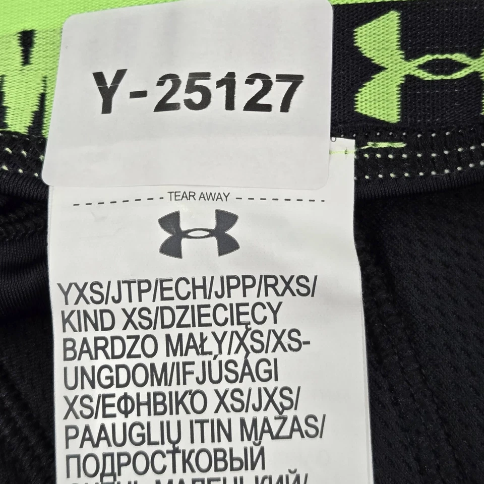 Under Armour Girls Activewear Shorts YXS Black Elastane Nylon Compression NWT - Image 2 of 4