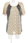 BASLER Damen Kurzarm Bluse grafisches Muster U-Boot-Ausschnitt creme 38