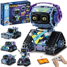 Robot Building Kit with Remote Control STEM Gifts for Kids Boys Ages 8-12, Co...