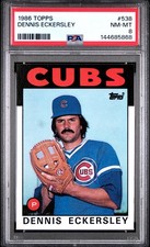1986 TOPPS #538 DENNIS ECKERSLEY PSA 8