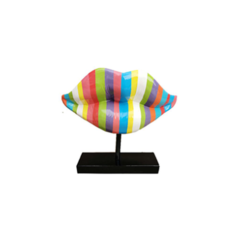 Abstrakt 47Cm Lippen Figur Statue Skulptur Deko Design Statuen Dekoration Neu-image