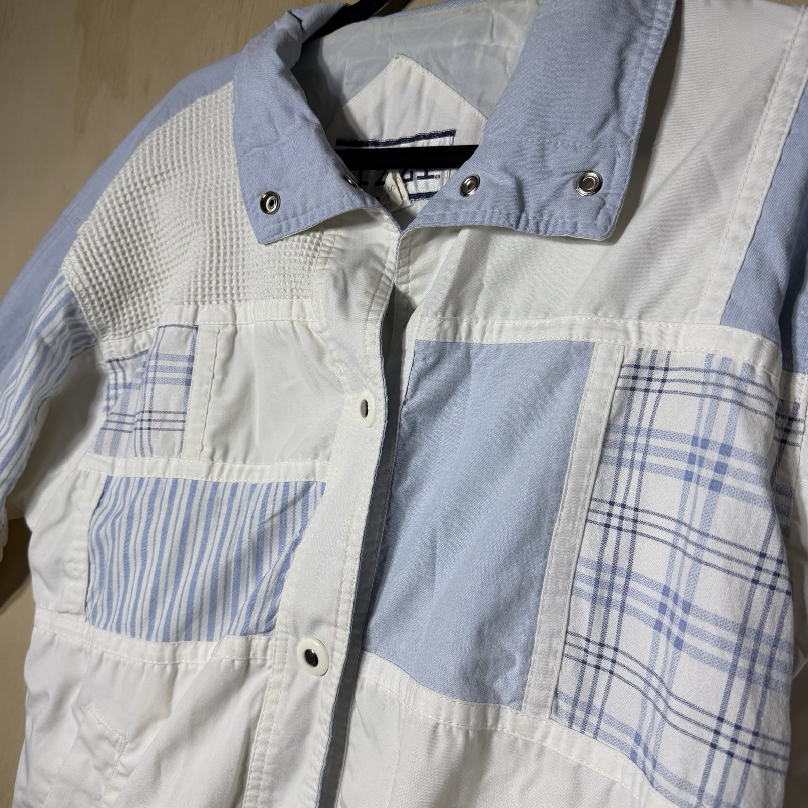 Vintage IZZI Patchwork Windbreaker Jacket Women’s… - image 3