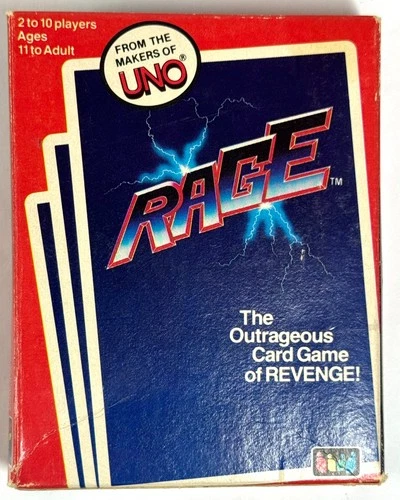 Rage 1983 International Games makers of UNO 2-10 Players Card Game COMPLETE
