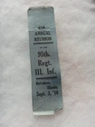BELVIDERE ILLINOIS 95th INFANTRY GAR CIVIL WAR VETERAN GRAND ARMY REUNION RIBBON