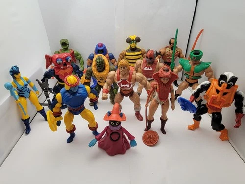 Vintage 80s He Man Masters of the Universe figures Lot of 14 w/weapons Free Ship