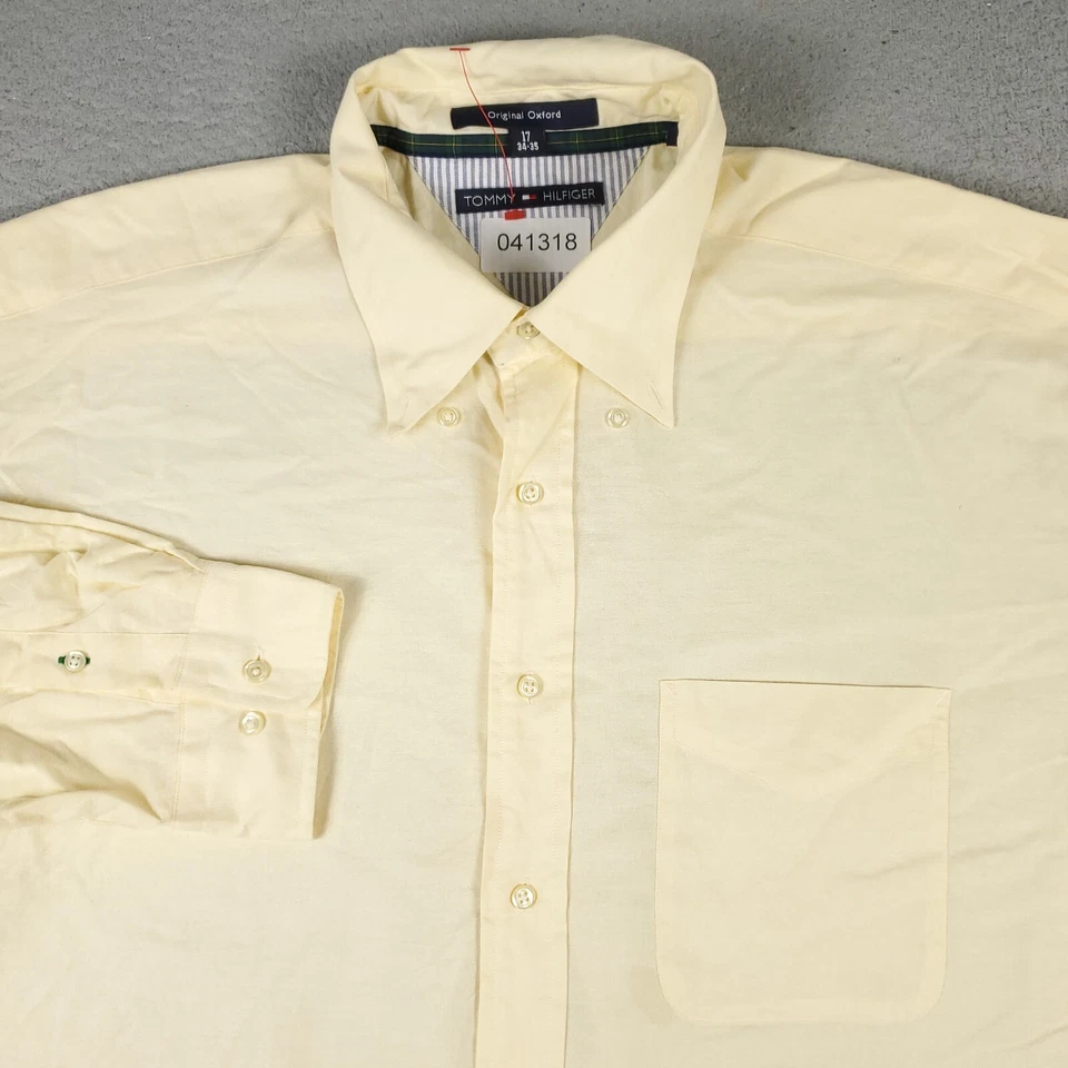 Camisa Tommy Hilfiger Para Hombre 17 Marfil Vestido Abotonado Manga Larga * Foto 2 de 4