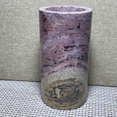 Chinese Painting Stone Carving Pen holde pencontainer decoration Height 130mm 