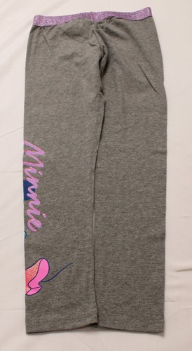 Disney Girl's Minnie Mouse Sparkle High Waist Pajama Pants ZS6 Gray Medium NWT - Picture 3 of 5