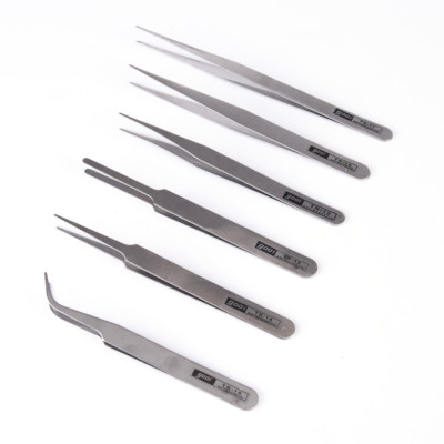 6 pcs All Purpose Precision Tweezer Set Stainless Steel Anti Static Tool Kit DYR