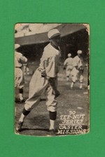 1930 Zeenut Pacific Coast League Baseball George Caster Mission Reds, Athletics