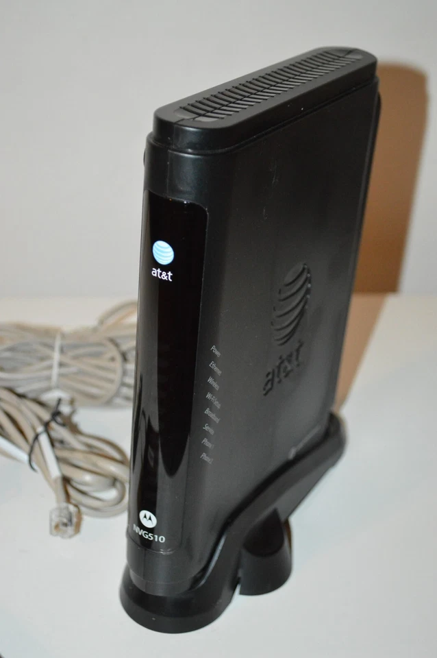 AT&T Motorola NVG510 4-Port Modem & WiFi Router for DSL with Power Adapter - Image 2 of 4