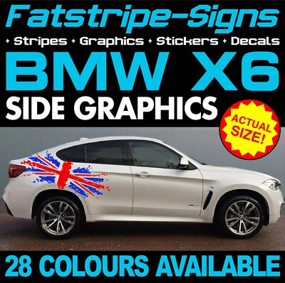 fits BMW X6 GRAPHICS STRIPES STICKERS DECALS M SPORT xDRIVE 30d 40d M50d AUTO