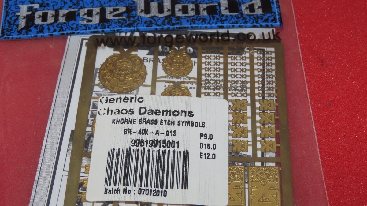Games Workshop Warhammer 40k Khorne 2007 Brass Etchings New