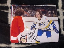 Jeff Carlson Slapshot movie signed 8x10 photo b2