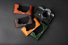 Genuine Real Leather Half Camera Case Bag Cover for Nikomat FTN FT FT2 FT3 FS