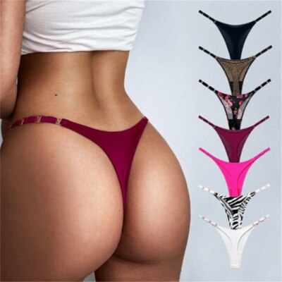 Panties  Lingeries T-back Underwear Women G-string High Sleepwear Cut SexyThongs