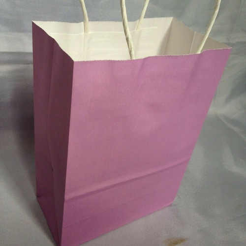 Gift Bags Kraft Paper Carrier Present Handles Wedding Birthday Bag 21cm x 15cm - Picture 6 of 14