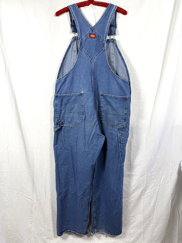 Salopette Dickies adulto 36x30 denim blu bavaglino salopette falegname utilità lavoro - Foto 3 di 11