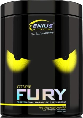 Genius Nutrition Fury Extreme Pineapple Mango 400g / 22 serv 05/27 + Proben