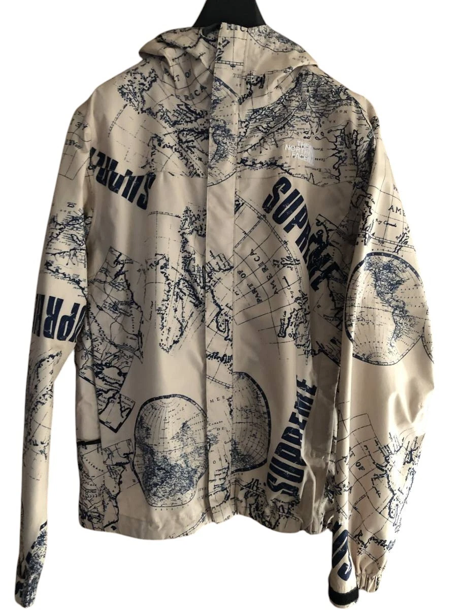 Veste d'aventure Supreme The North Face SS2012 blanc cassé crème carte du monde