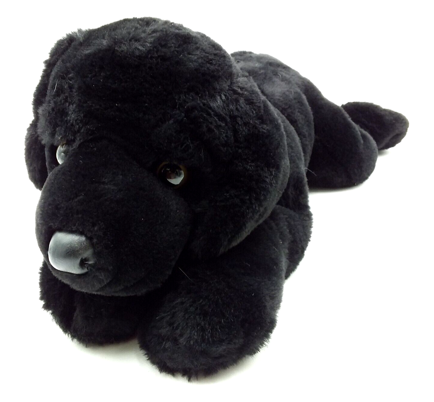 FAO Schwarz Black Labrador Retriever Puppy Dog Plush Stuffed Animal 16