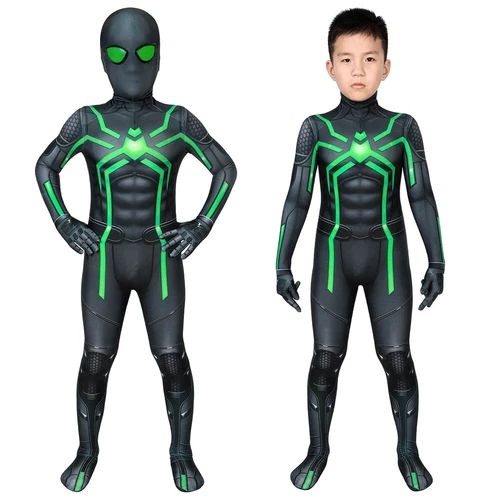 New Spider-Man Kids Cosplay Costume Peter Parker 3D Jumpsuit Fight Tights Boy - Picture 12 of 16