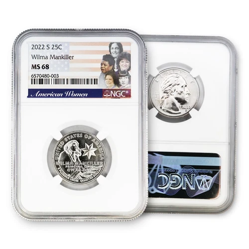 2022 S 25c Wilma Mankiller American Women Quarter NGC MS68