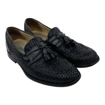 Mezlan Men’s Woven Loafer Black Leather size 12 Made in Spain MEZLAN WOVEN Leather Loafers Black Leather Loafers Kiltie  main image 4