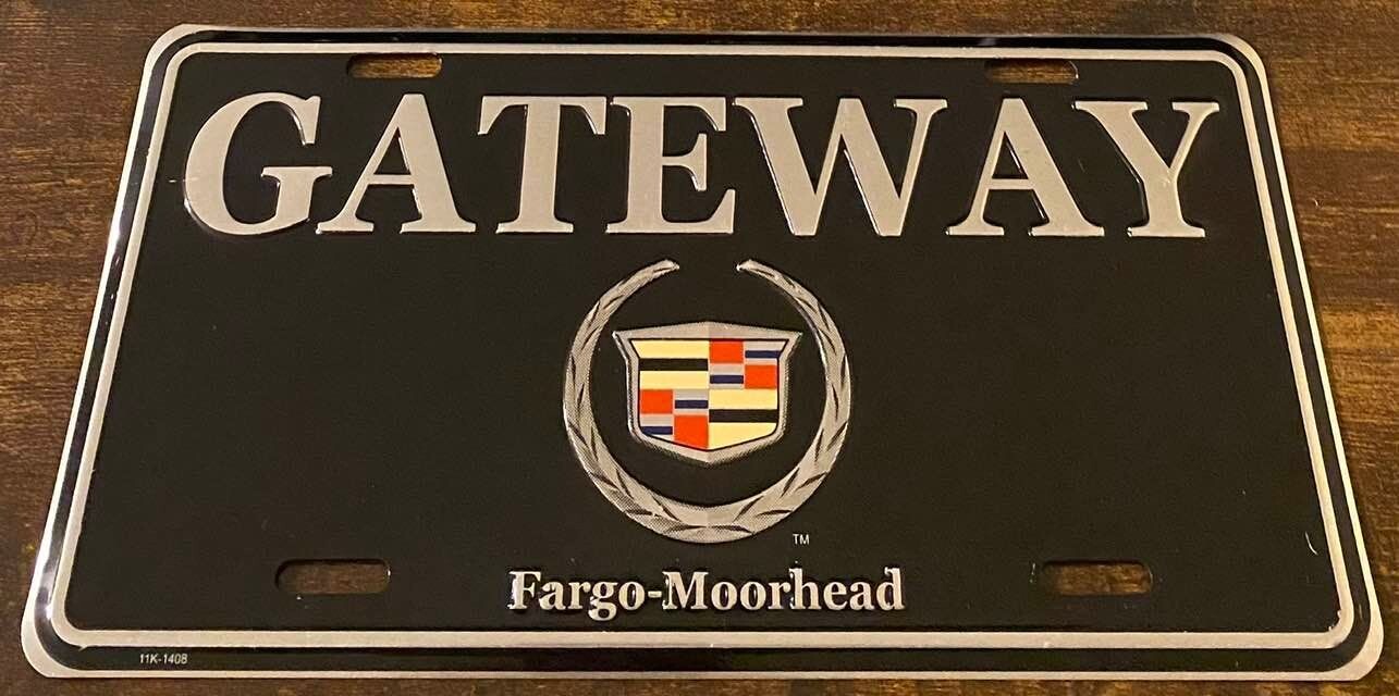 Gateway Cadillac Booster License Plate Dealership Fargo Moorhead North