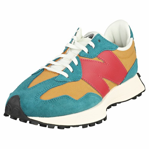 New Balance 327 Womens Teal Tan Suede 