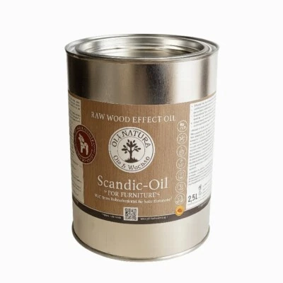 OLI LACKE OLI NATURA Scandic Oil 2,5L, Neutral Öl, Rohholzeffekt "FOR FURNITURE"