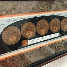 Edie Harper Serigraph "Dan's Den" Lion Framed Signed & Numbered 374/750 Plate 4