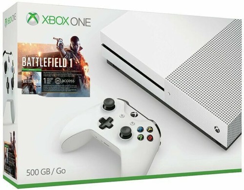 Microsoft Xbox One S Battlefield 1 Bundle 500GB Home Console - White