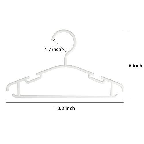 GoodtoU Kids Hangers White Plastic for Baby Clothes Toddler Hangers Infant - Picture 2 of 8