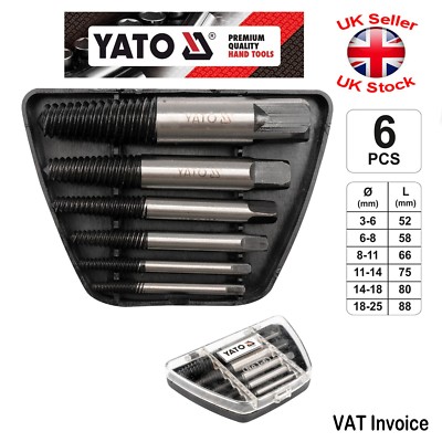 Yato Profi Schraubenausdreher defekt Ausdreher entfernen Bohrer Set 6-teilig 3-25 mm