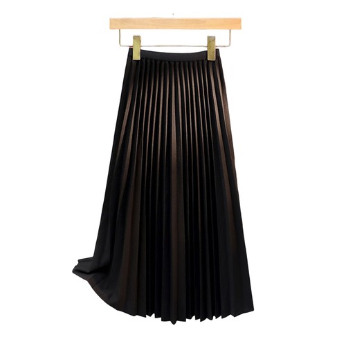 Versatile High-waisted Women Skirt High-waist Elegant Women's Pleated High Waist - Picture 9 of 13