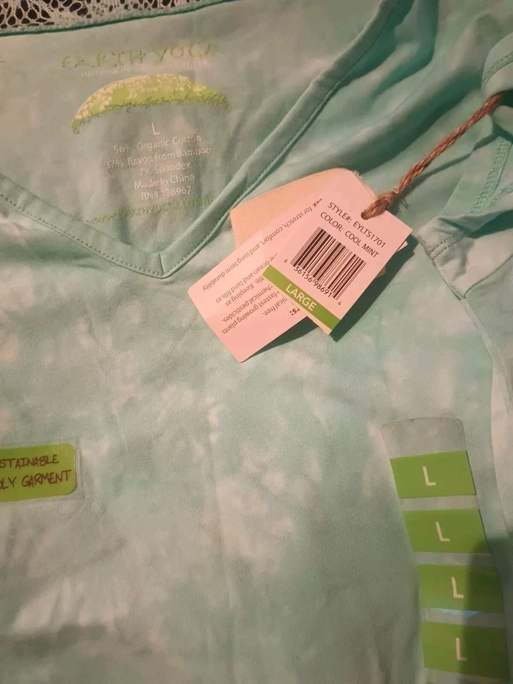 Earth Yoga Women's T-Shirts Cap Sleeve  Lot Of 2 NWT - Image 3 of 3