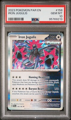 2023 Pokmon PAR EN Iron Jugulis Card #158 PSA GEM MT 10 | eBay 2023 Pokmon PAR EN Iron Jugulis Card #158 PSA GEM MT 10 | eBay