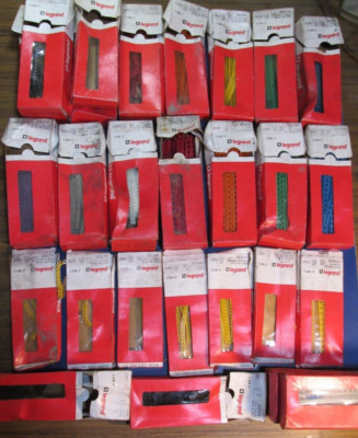 Large Lot of Legrand Wire Markers. 47 packages and one bag of extra pieces.