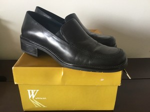 90s black chunky heels