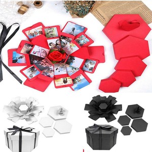Explosión de amor romántico Caja Regalo Sorpresa Aniversario Scrapbook Hágalo usted mismo álbum de fotos