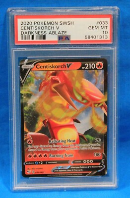 2020 POKEMON SWSH #033 CENTISKORCH V PSA 10 GEM MT PSA #58401313