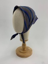 Vintage Kansai Handkerchief Stripes Bandana Pocket Square Wrap Neckerchief