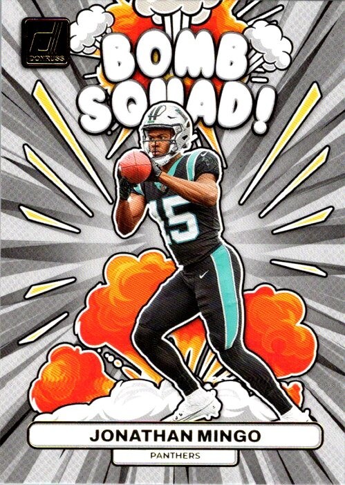 Jonathan Mingo 2023 Donruss Bomb Squad Rookie Card #BS-14 - Panthers