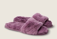 VS pink cozy slide on slippers brand new size medium 7/8 mauve