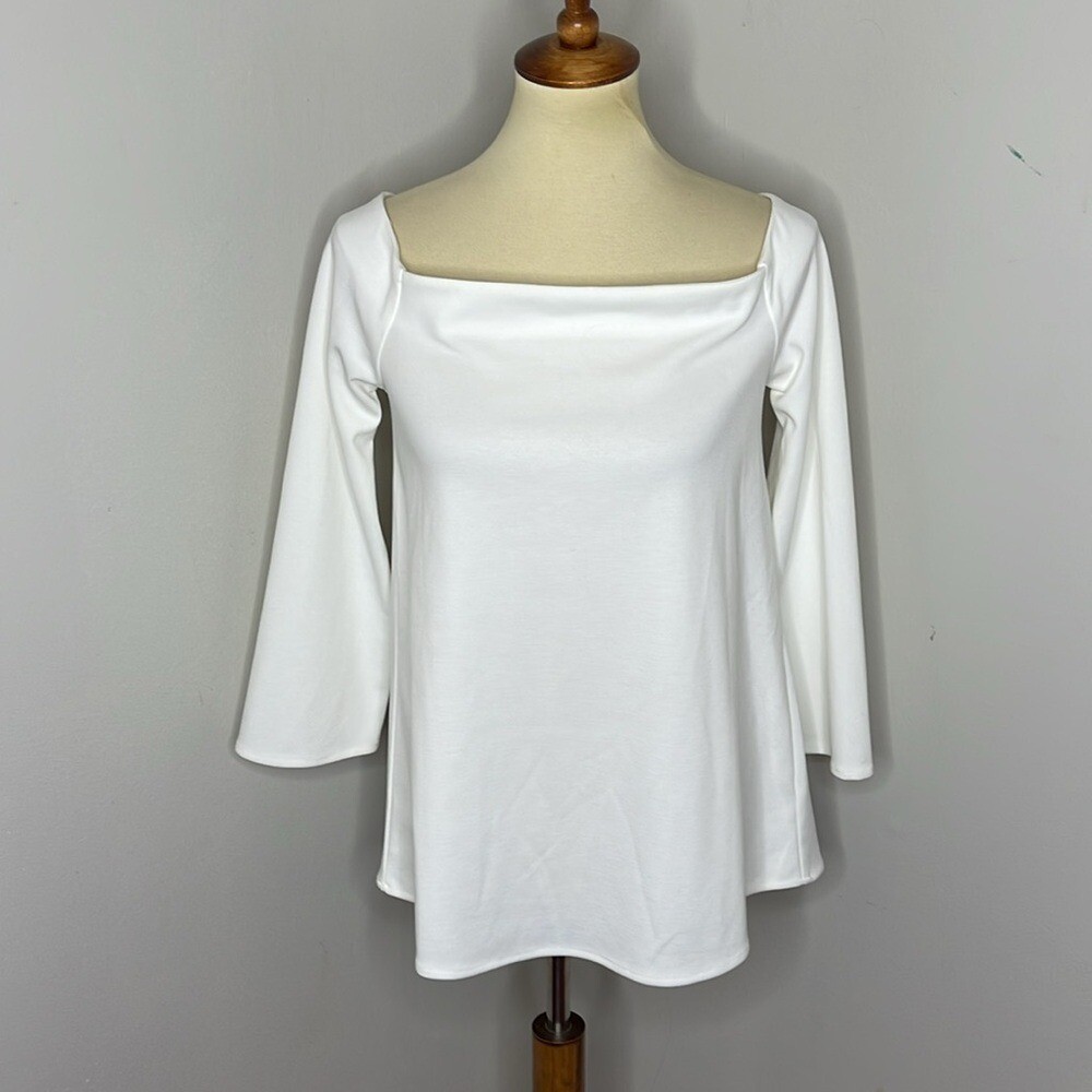 TUCKERNUCK White Miranda Off the Shoulder Blouse, XS View 2
