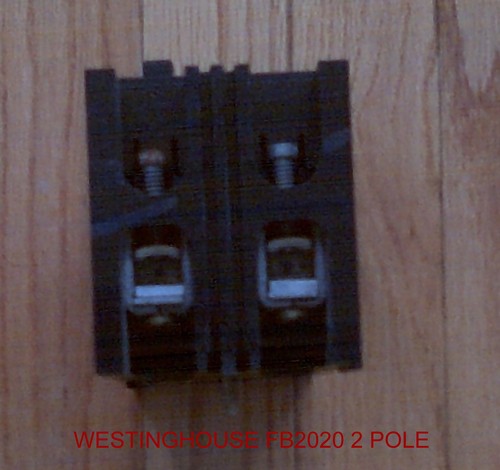 WESTINGHOUSE FB2020 INTERRUTTORE 20 AMP 2 POLI 600 VAC 250 VDC FB 2020 - Foto 3 di 5