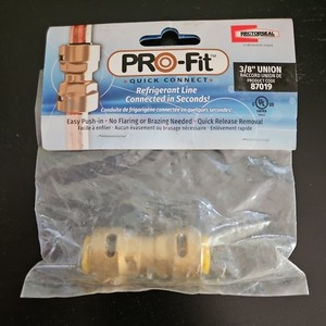 PRO-Fit 87019 Quick Connect Brass Union 3/8" Easy Push-In *No Flaring Needed*