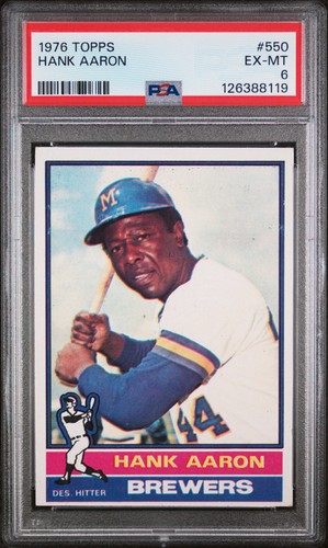 1976 TOPPS #550 HANK AARON PSA 6